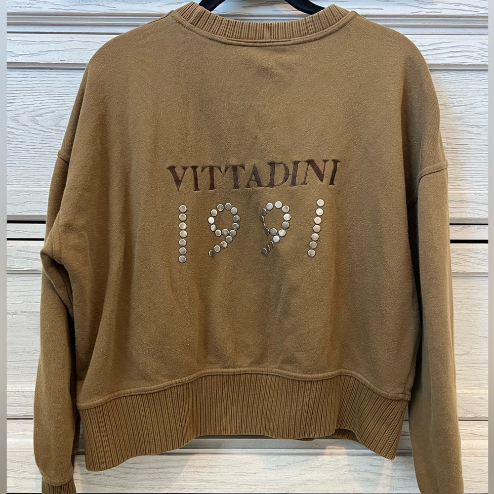 VINTAGE Adrienne Vittadini 1991 Studded Cropped Pullover